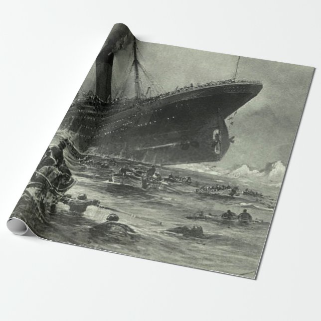 Sänkning RMS Titanic Presentpapper (Utrullad)