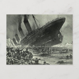Sänkning RMS Titanic Vykort