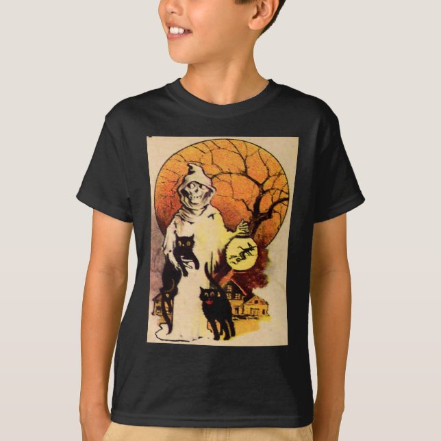 Sänkning (Vintage Halloween Card) Tee (Framsida)