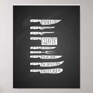 Sänkningar från knivar slaktare kött poster