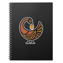 Sankofa Adinkra Fågel – Spiral Foto Anteckningsbok