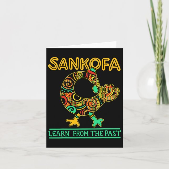 Sankofa African Bird Black History Månth Juneteent Kort (Framsida)