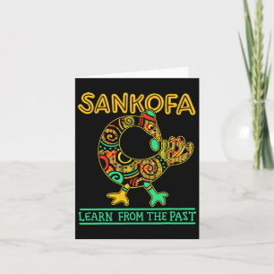 Sankofa African Bird Black History Månth Juneteent Kort