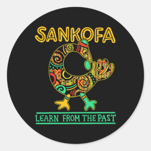 Sankofa African Bird Black History Månth Juneteent Runt Klistermärke