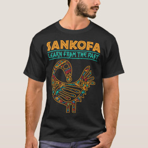 Sankofa African Bird Lär från Svarta historien T Shirt
