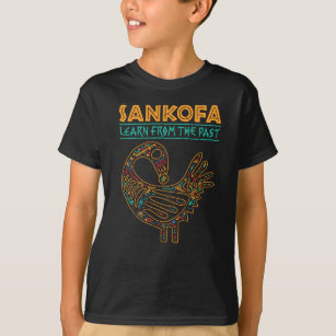 Sankofa African Bird Lär från Svarta historien T Shirt