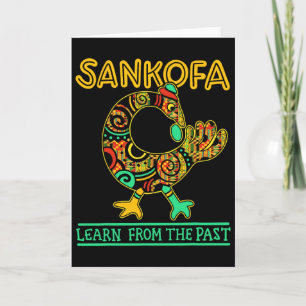 Sankofa afrikansk fågel svarta historiemånaden Jun Kort