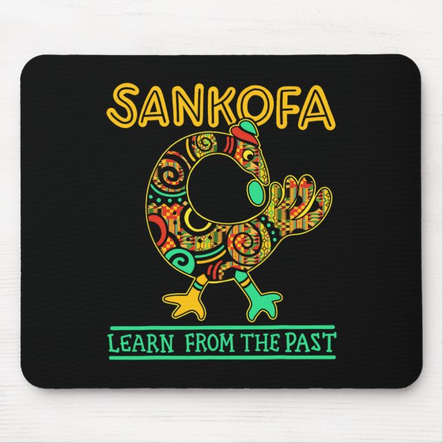 Sankofa afrikansk fågel svarta historiemånaden Jun Musmatta (Framsidan)