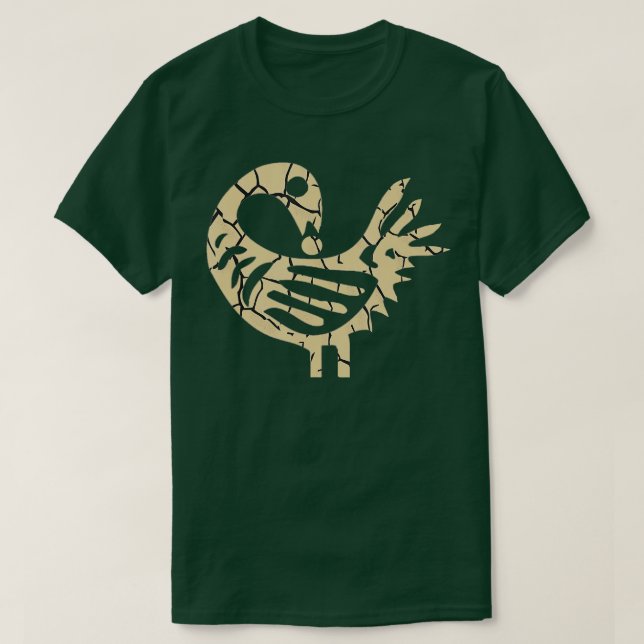 Sankofa Bird African Bird Simple Mönster Juneteent T Shirt (Design framsida)