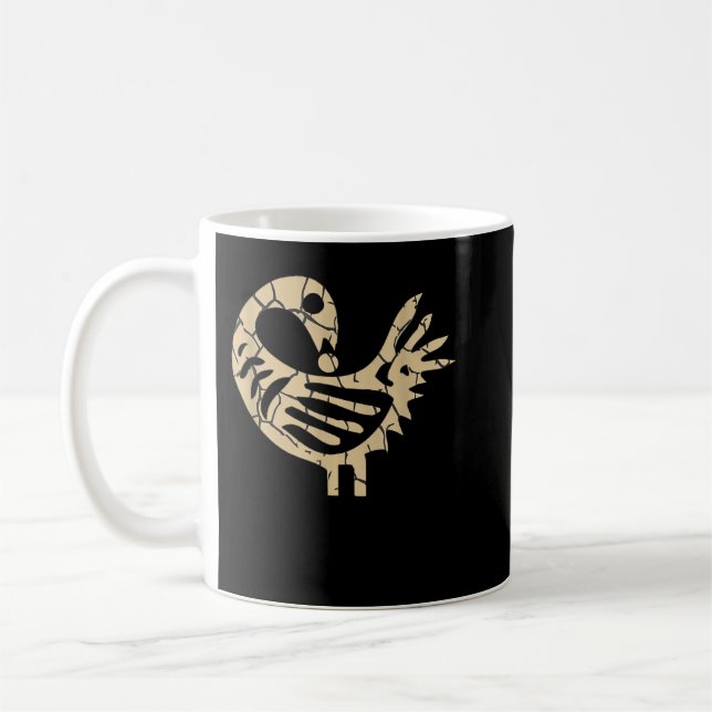 Sankofa Bird Flower Afrocentric Adinkra Symbol Kaffemugg (Vänster)