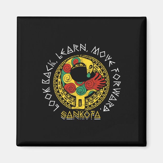 Sankofa Black History Month Adinkra Ghana Magnet (Framsidan)