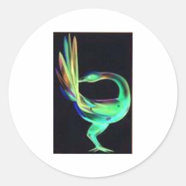 Sankofa-fåglar Runt Klistermärke (Framsida)