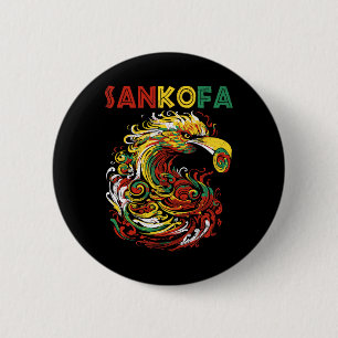 Sankofa Juneteelfte Ghana Sankofa Symbol Adinkra Knapp