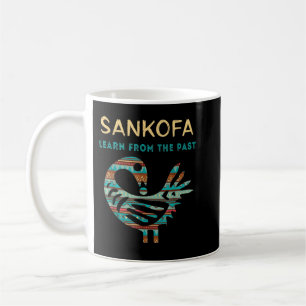 Sankofa Lär dig från den tidigare afrikanska fågla Kaffemugg