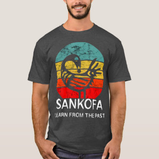 Sankofa Retro-Vintagen Lär av det förflutna Afrika T Shirt