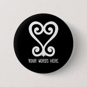 Sankofa retur och får det - det Adinkra symbole Knapp