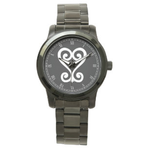 Sankofa   Retur och hämta den - Adinkra Symbol Armbandsur