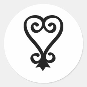Sankofa Round Sticker Runt Klistermärke