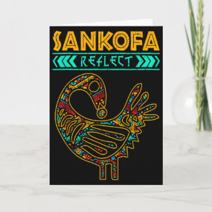 Sankofa svart historia Afro afrikansk stolthet män Kort