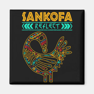 Sankofa Svart Historia Afro Afrikansk Stolthet Män Magnet