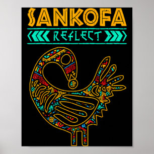 Sankofa Svart Historia Afro Afrikansk Stolthet Män Poster