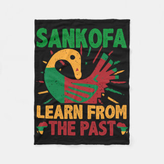Sankofa-symbol och Adinkra Ghana för svart histori Fleecefilt