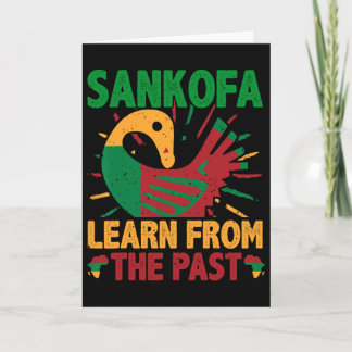 Sankofa-symbol och Adinkra Ghana för svart histori Kort
