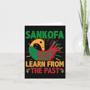 Sankofa Symbol och Adinkra Ghana för svart histori Kort