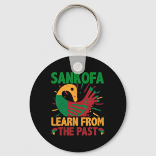 Sankofa-symbol och Adinkra Ghana för svart histori Nyckelring