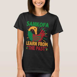 Sankofa-symbol och Adinkra Ghana för svart histori T Shirt