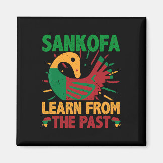 Sankofa-symbol och Adinkra Ghana för svarta histor Magnet