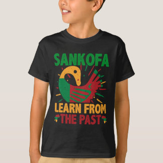 Sankofa-symbol och Adinkra Ghana för svarta histor T Shirt