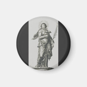 Sankt Agata från Sicilien Vulkanisk Nåde Konst Magnet