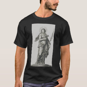 Sankt Agata från Sicilien Vulkanisk Nåde Konst T Shirt