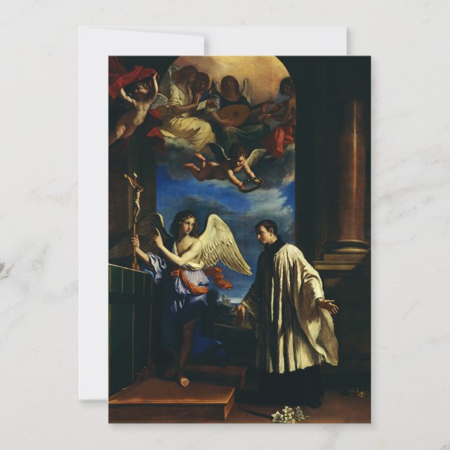 Sankt Aloysius Gonzaga Beskyddare av studenter Fin Inbjudningar (Framsida)