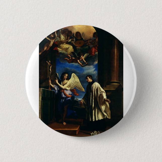 Sankt Aloysius Gonzaga Beskyddare av studenter Fin Knapp (Framsida)