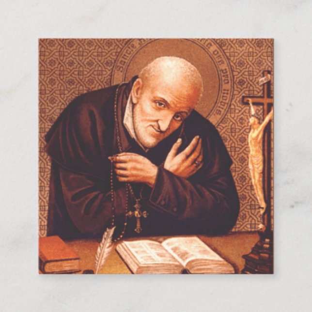 Sankt Alphonsus Liguori Fyrkantigt Visitkort (Framsida)