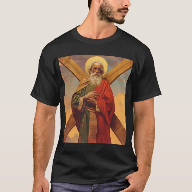 Sankt Andreas Aposteln T Shirt (Framsida)