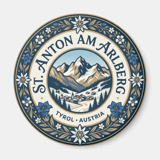 Sankt Anton am Arlberg Österrike Magnet (Framsidan)