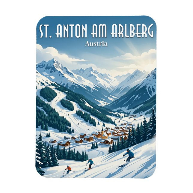 Sankt Anton am Arlberg Österrike Magnet (Vertikal)