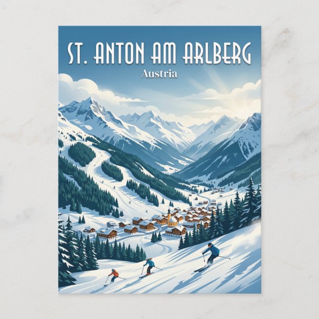 Sankt Anton am Arlberg Österrike Vykort (Framsida)