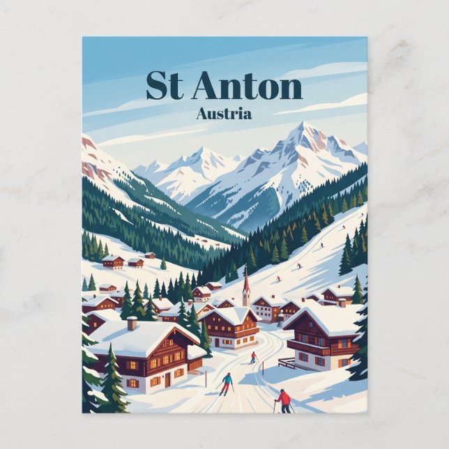 Sankt Anton, Österrike Vykort (Framsida)