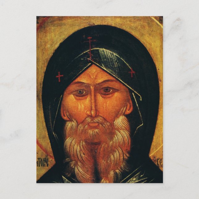 Sankt Antonius av öknen vykort (Framsida)