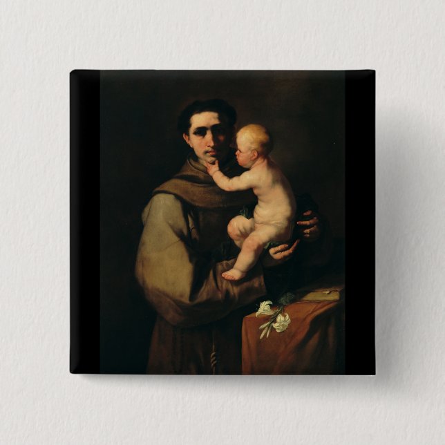 Sankt Antonius av Padua av Luca Giordano Knapp (Framsida)