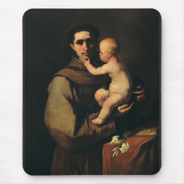 Sankt Antonius av Padua av Luca Giordano  Musmatta (Framsidan)