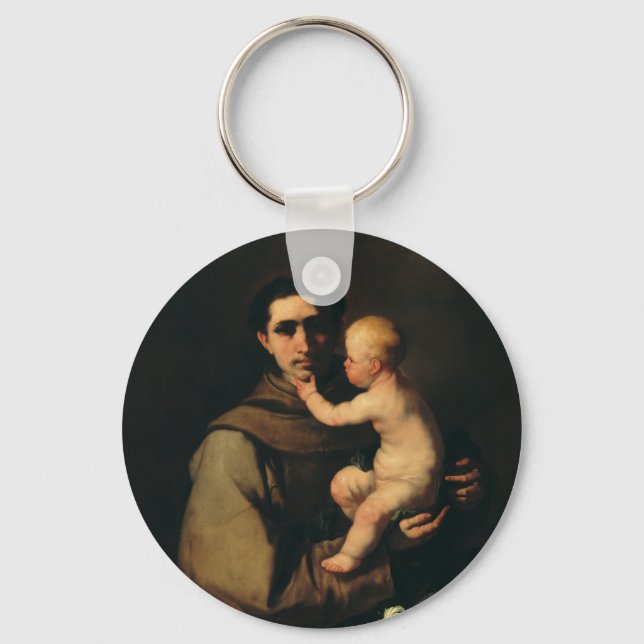 Sankt Antonius av Padua av Luca Giordano Nyckelring (Framsida)