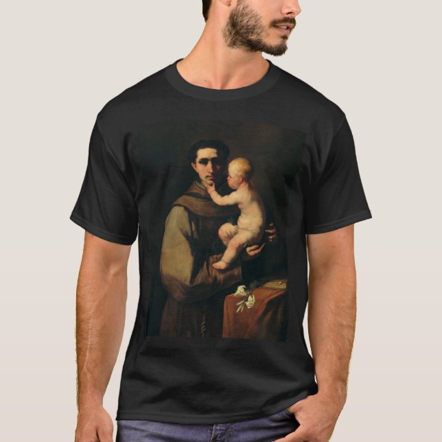 Sankt Antonius av Padua av Luca Giordano T Shirt (Framsida)