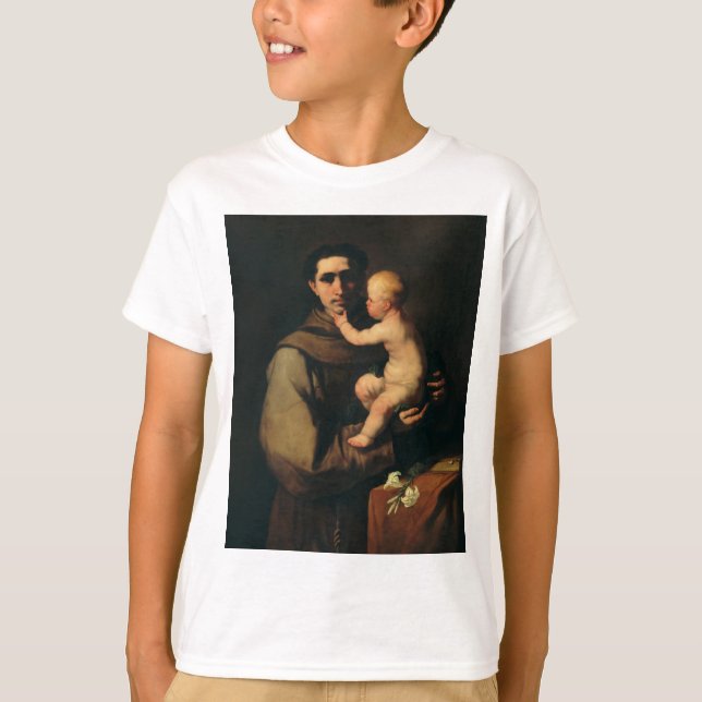 Sankt Antonius av Padua av Luca Giordano T Shirt (Framsida)