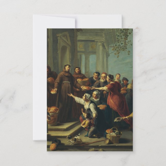 Sankt Antonius av Padua av Van Herp Helgonbild Tack Kort (Framsida)