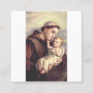 Sankt Antonius av Padua Fyrkantigt Visitkort